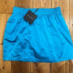 Cynthia Rowley Satin mini skirt - cyan blue NWT